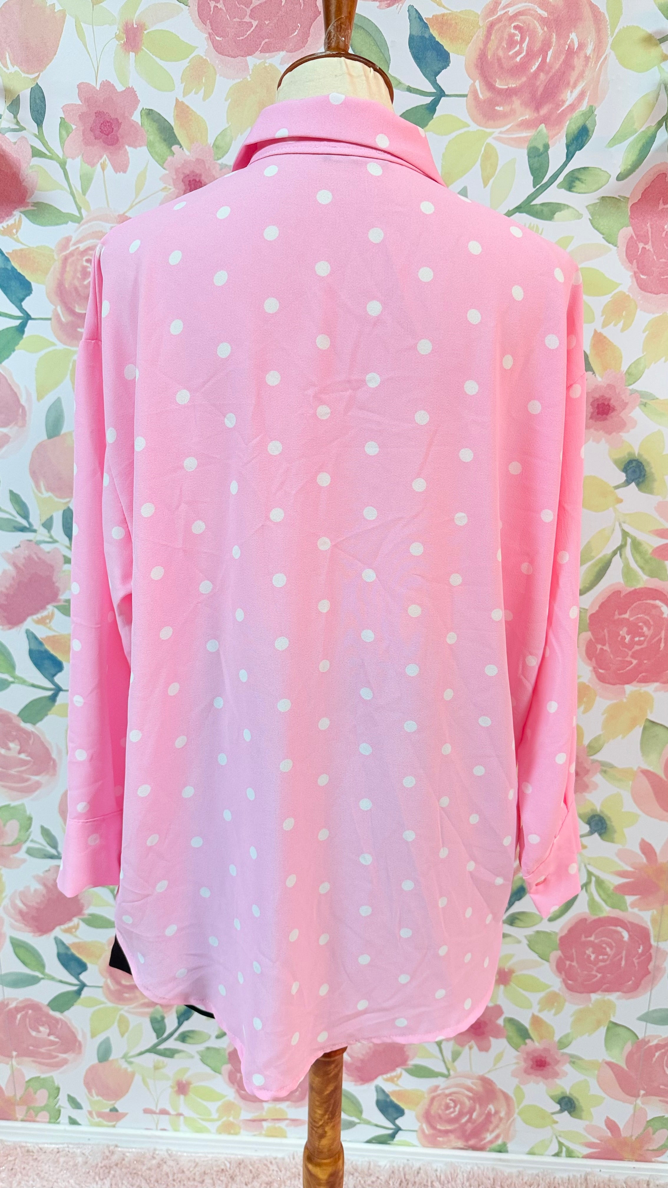 Pink Polka Dots Blouse