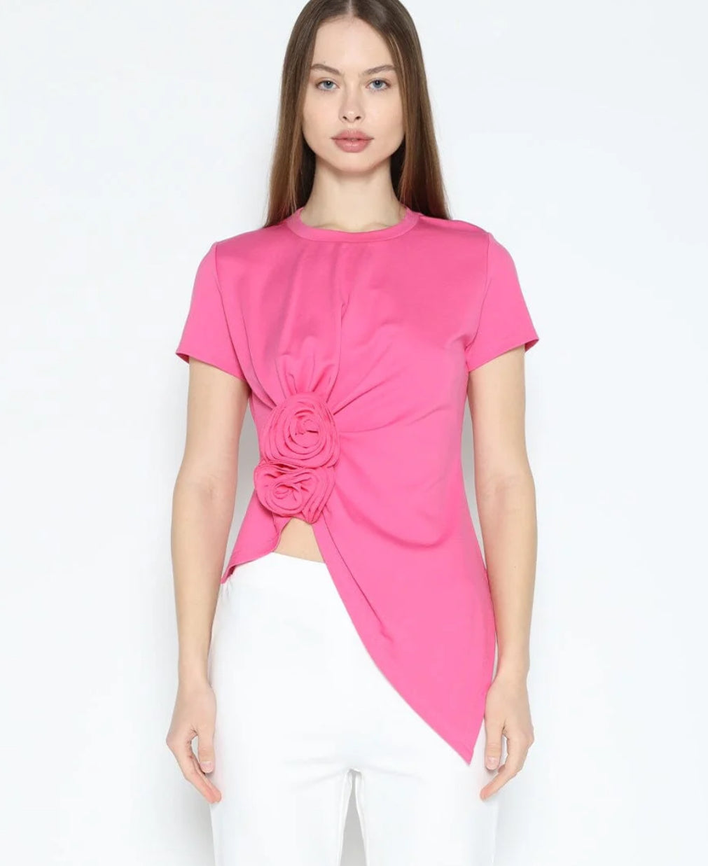 Blusa Flor Asimeterica