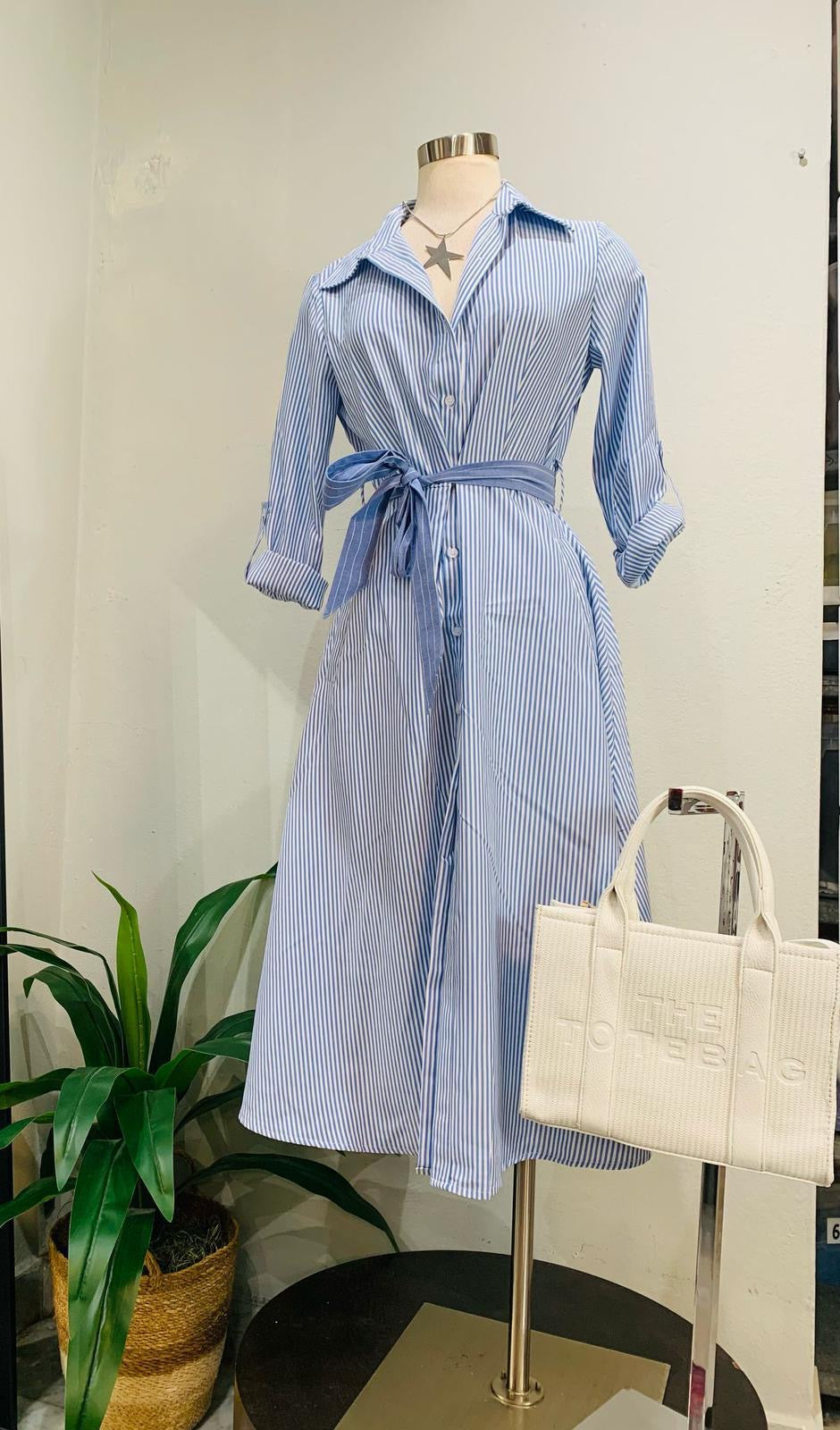 Light Blue Midi Dress
