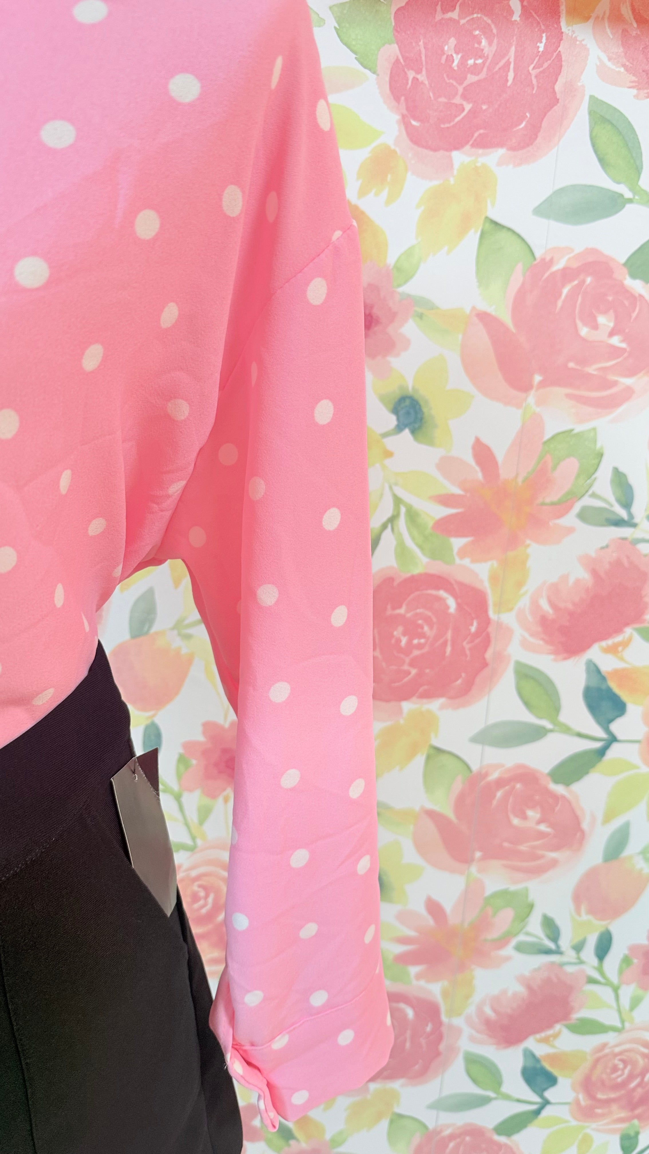 Pink Polka Dots Blouse