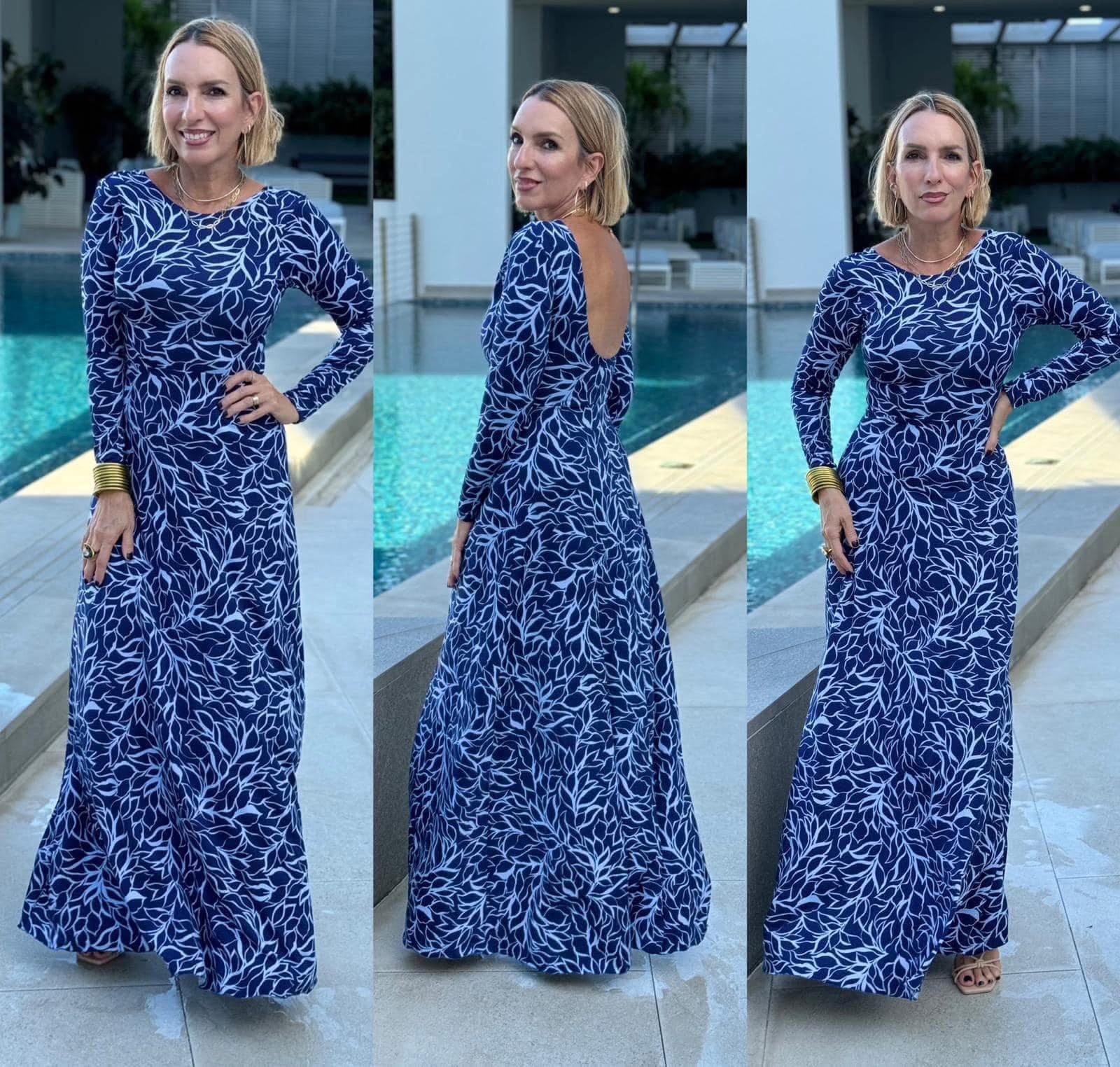 Pía Maxi Dress Blue