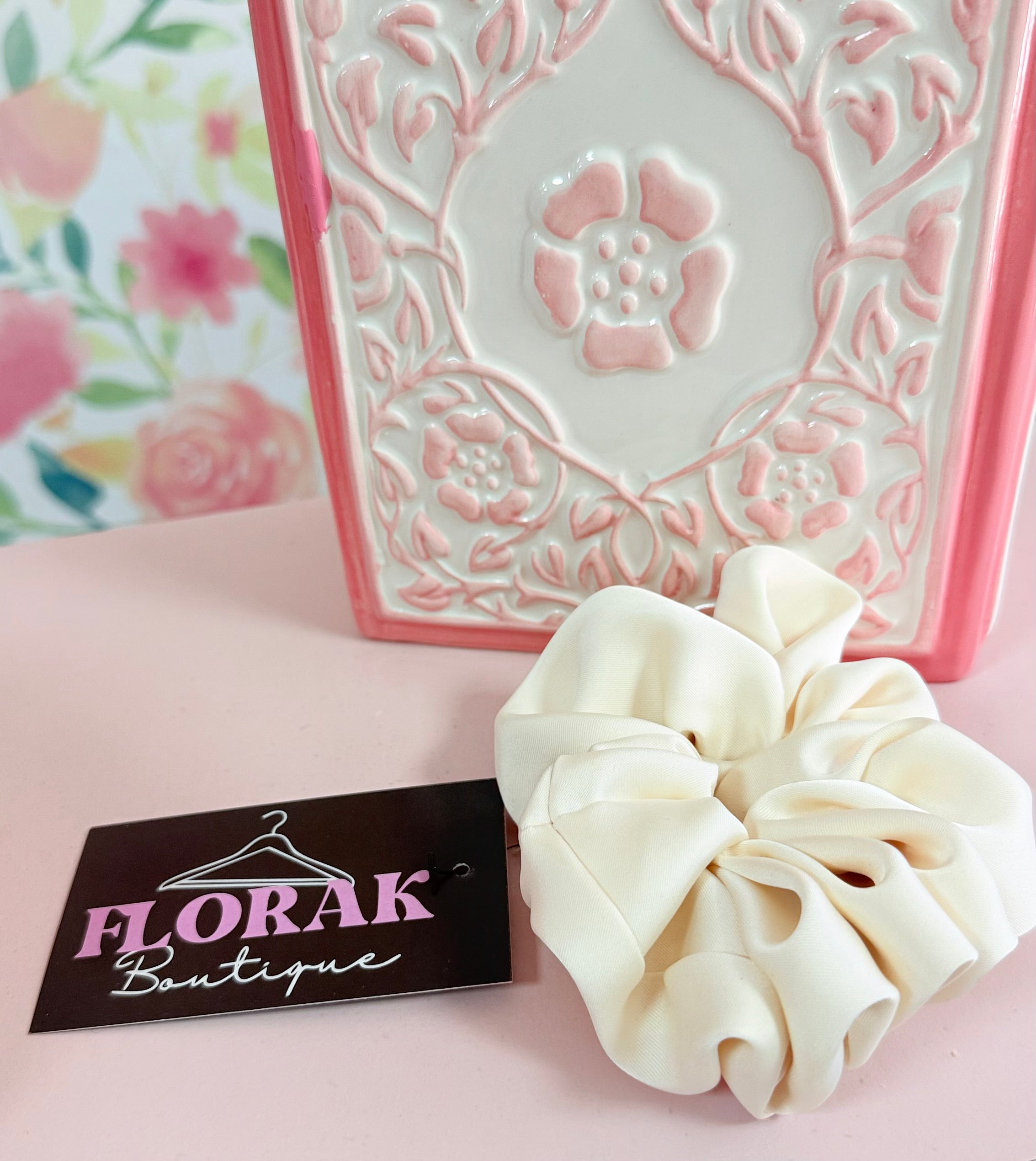 Scrunchies Ivory Satinado