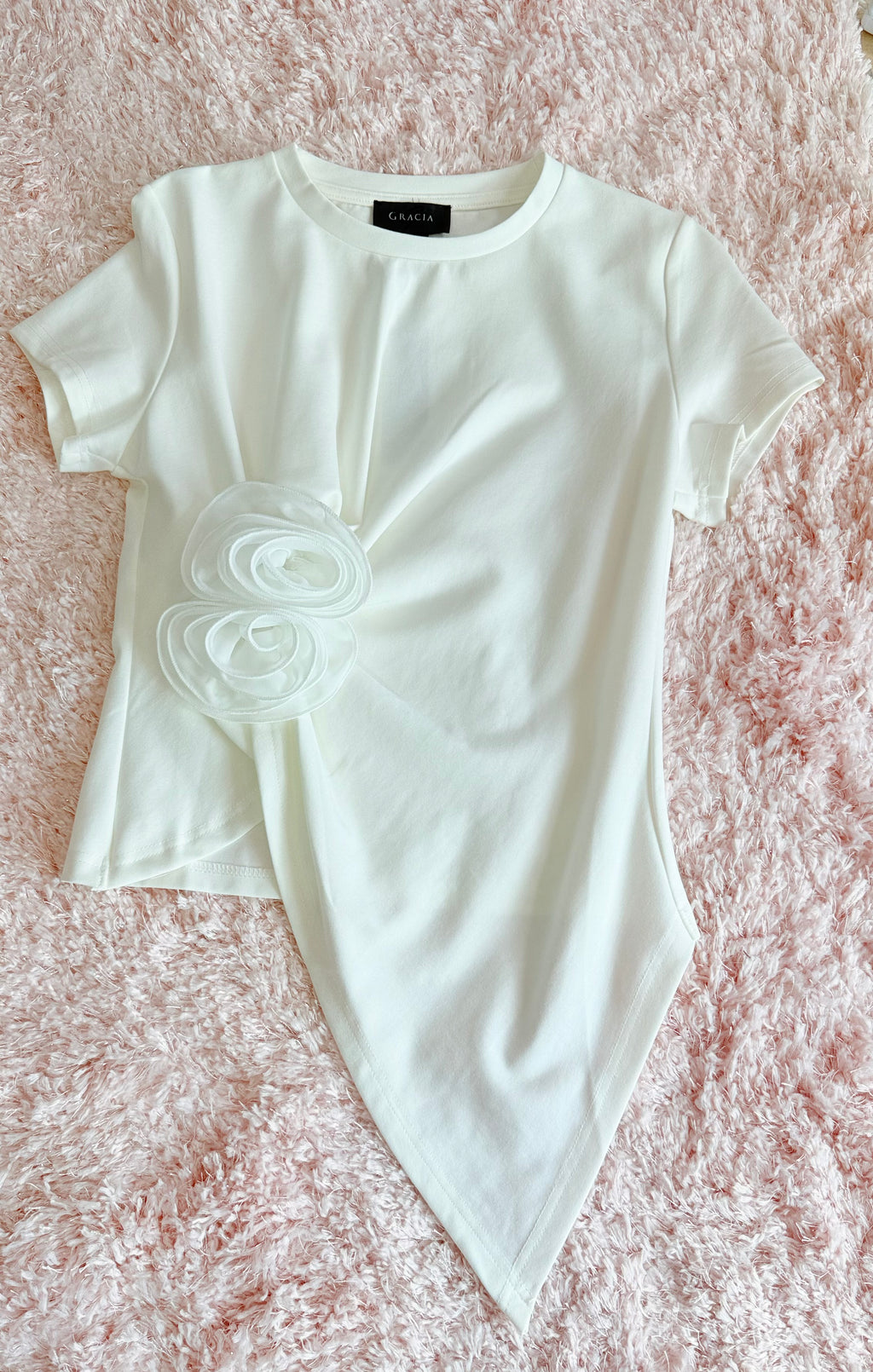 Blusa Flor Asimétrica