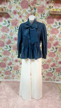 Big Bow Blouse Blue