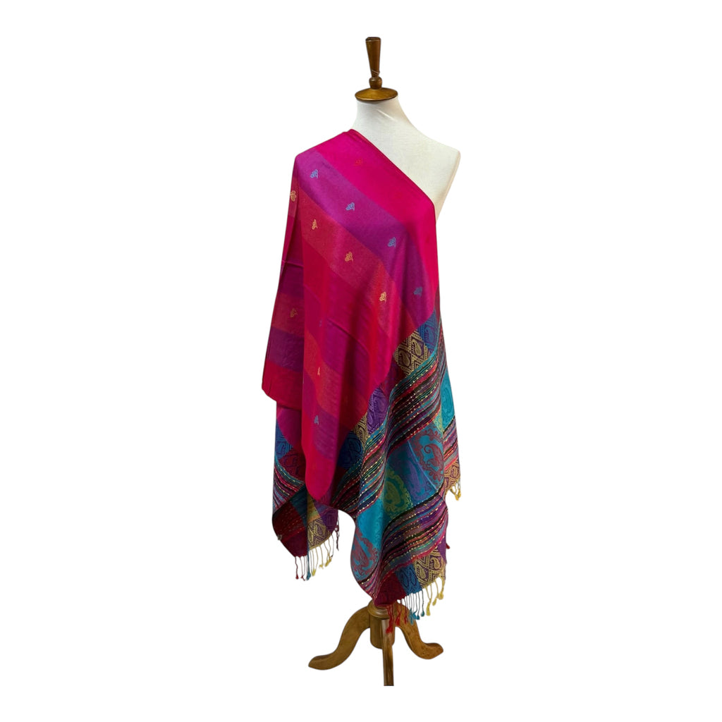 Pashmina fiesta Rosa